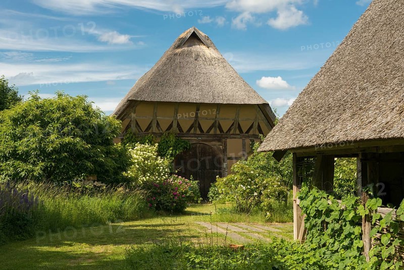 Thatched half-timbered house