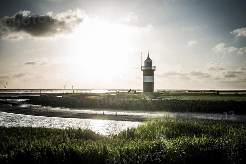 Black and white lighthouse
