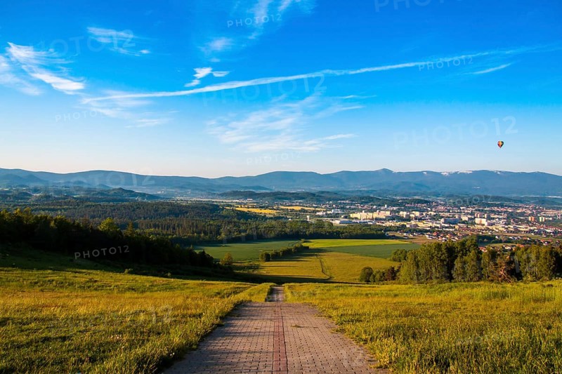 Beautiful view in the morning of the valley Jeleniogorska
