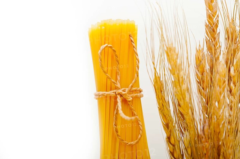 Organic Raw italian pasta and durum wheat grains crop