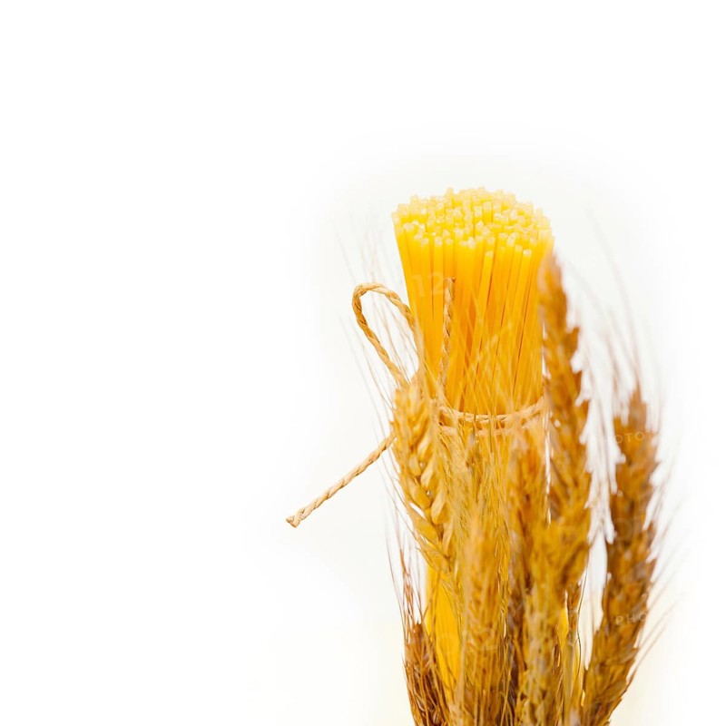 Organic Raw italian pasta and durum wheat grains crop