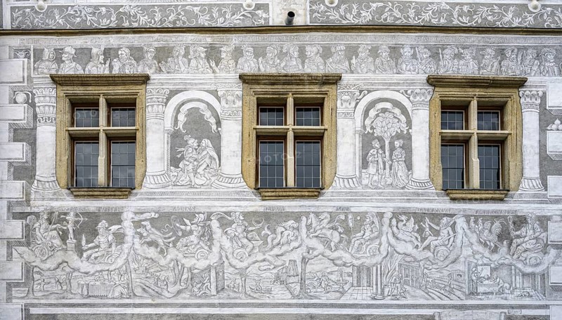 Historical Old Town with Sgraffito House