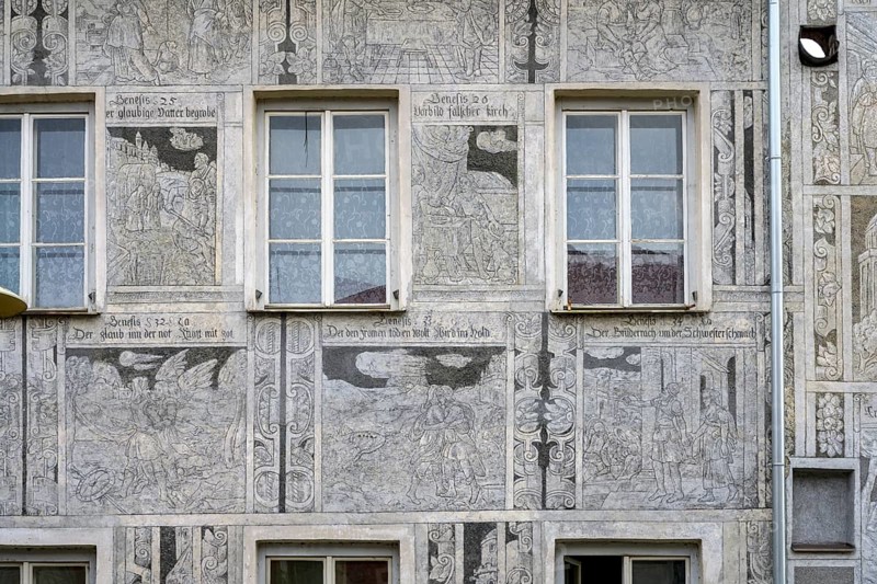 Historical Old Town with Sgraffito House