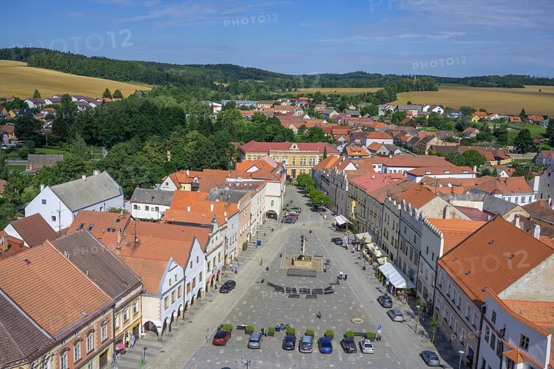 View of the main square from the church tower