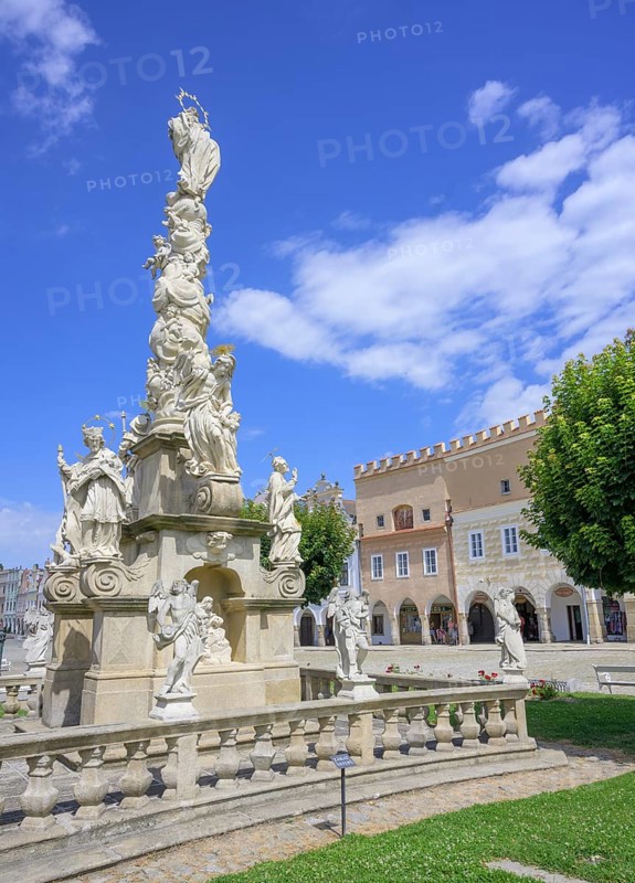 Marian column at Zacharias von Neuhaus Market Square