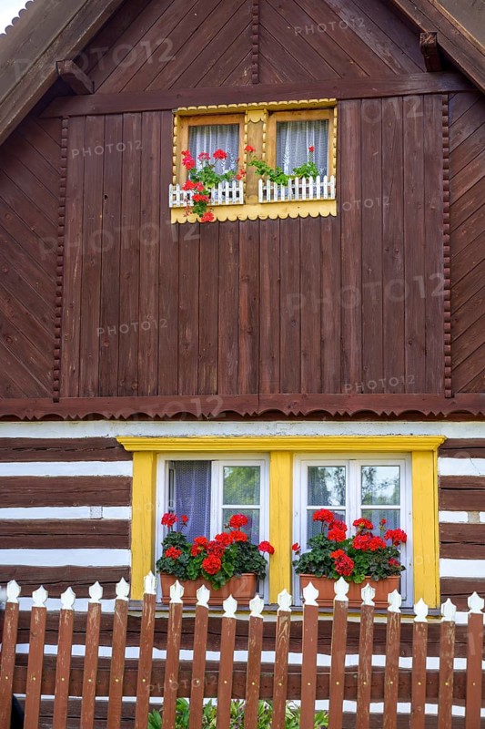 Old wooden house in the village