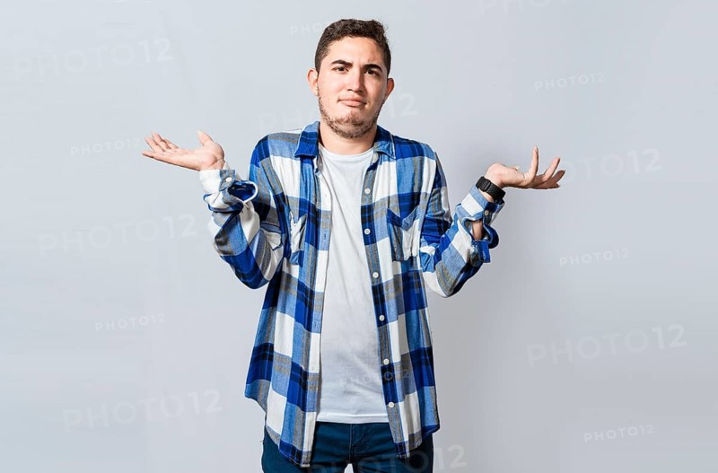 Man spreading palms