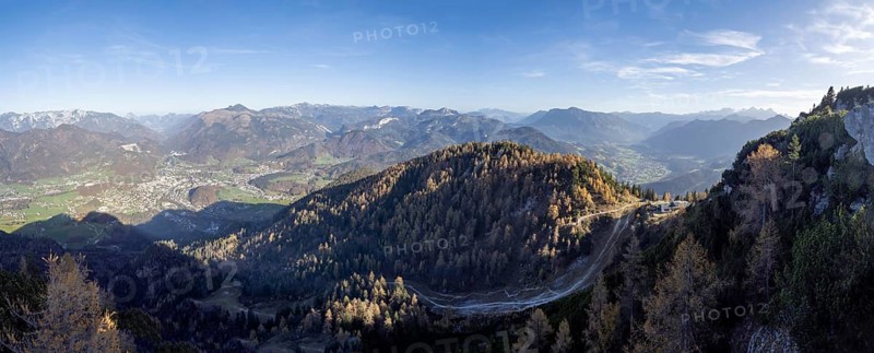 View of Bad Ischl and Bad Goisern from the Katrin mountain peak