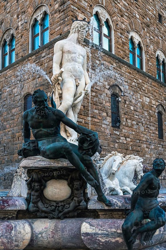 Fountain of Neptune in the Piazza della Signoria