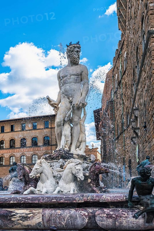 Fountain of Neptune in the Piazza della Signoria