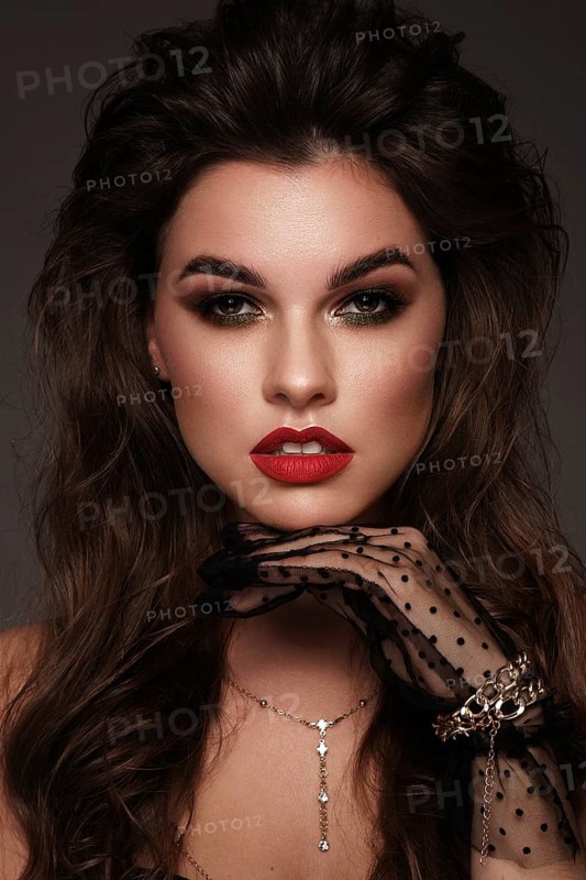 Beautiful sexy girl with bright make up