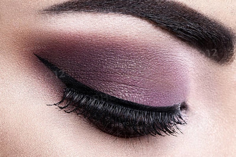 Fashion woman eye makeup. Vision concept. Close-up macro