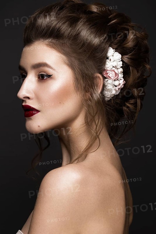Beautiful girl with classic make-up