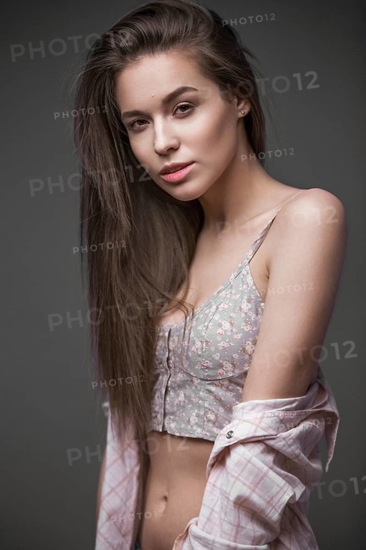 Sexy fashion model with long hair