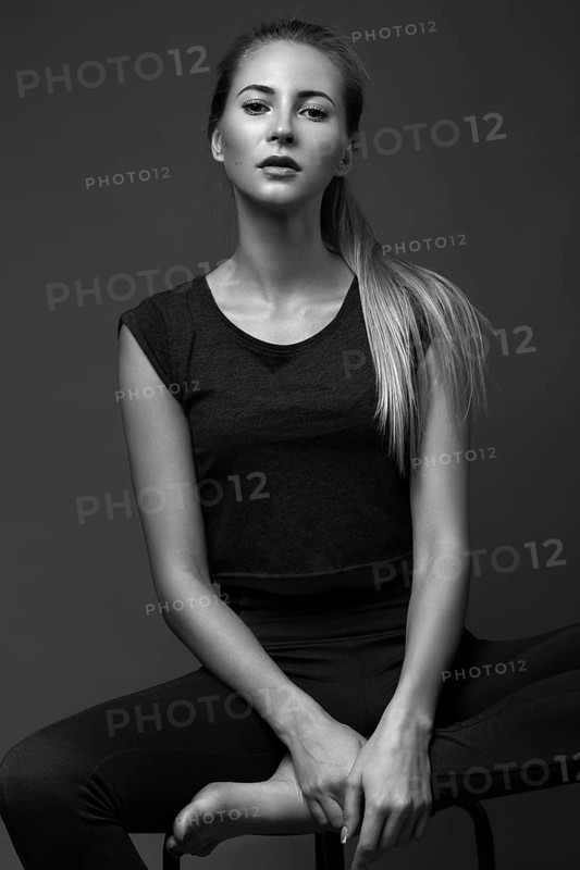 Sexy fashion model with long hair