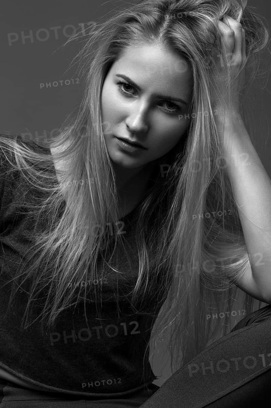Sexy fashion model with long hair