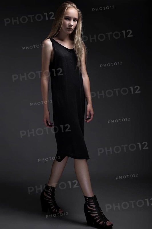 Fashion model with long hair