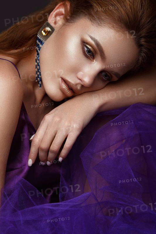 Beautiful sexy girl with sensual lips