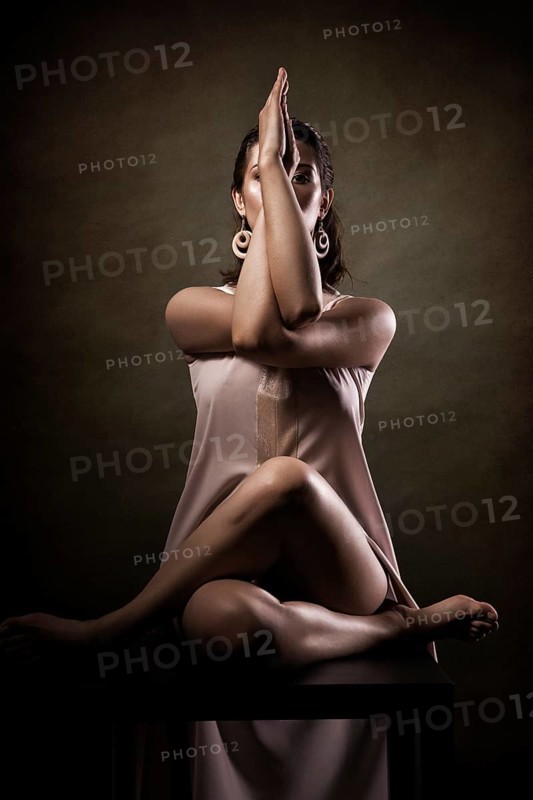 Stylish young athletic girl in fashionable clothes