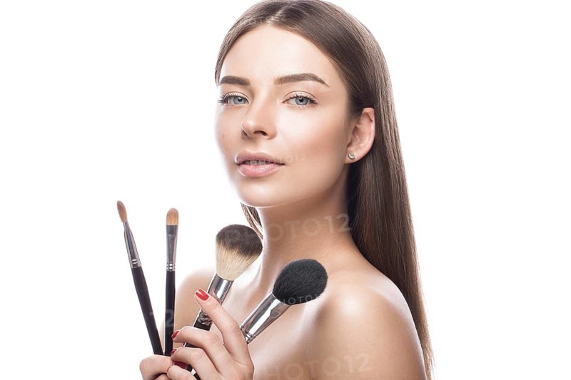 Beautiful young girl with a light natural make-up