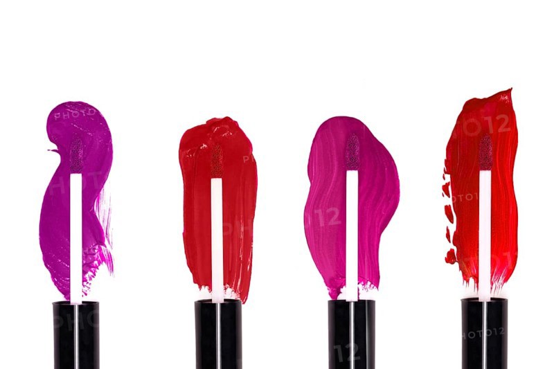 Liquid lipstick isolate on a white background. Lip Gloss Set