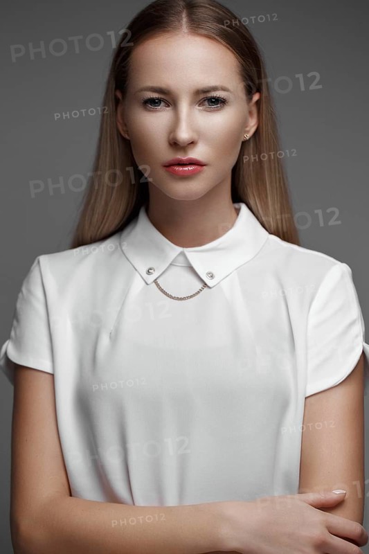 Sexy fashion model with long hair