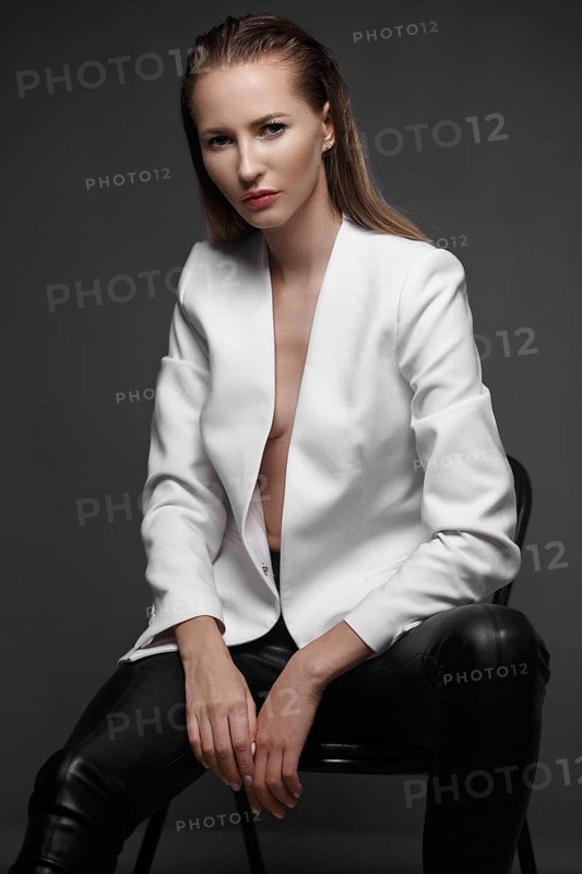 Sexy fashion model with long hair