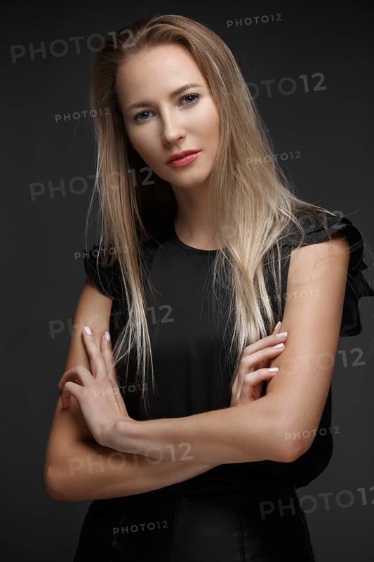 Sexy fashion model with long hair
