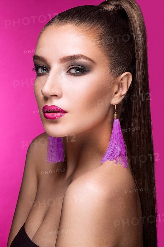 Beautiful woman with evening make-up