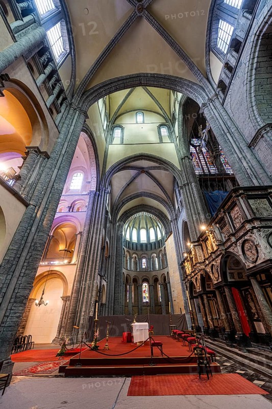 Interior of the Unesco world heritage site Tournai Cathedral