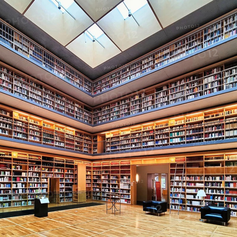 Interior view of the book cube