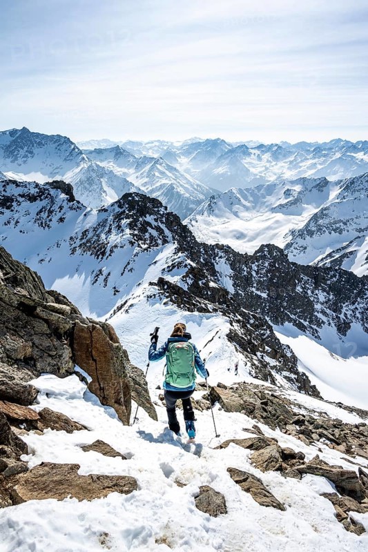 Mountaineers at the summit of the Sulzkogel