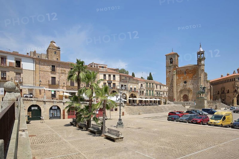 Plaza Mayor market square with Iglesia de San Martin church