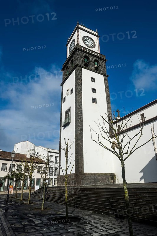 Sao Sabastiao church in the historic town of Ponta Delgada