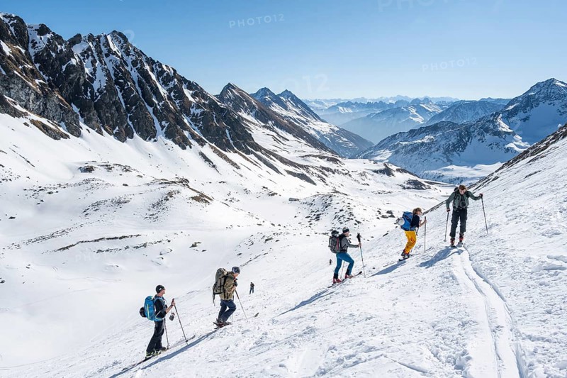 Ski tourers in good weather