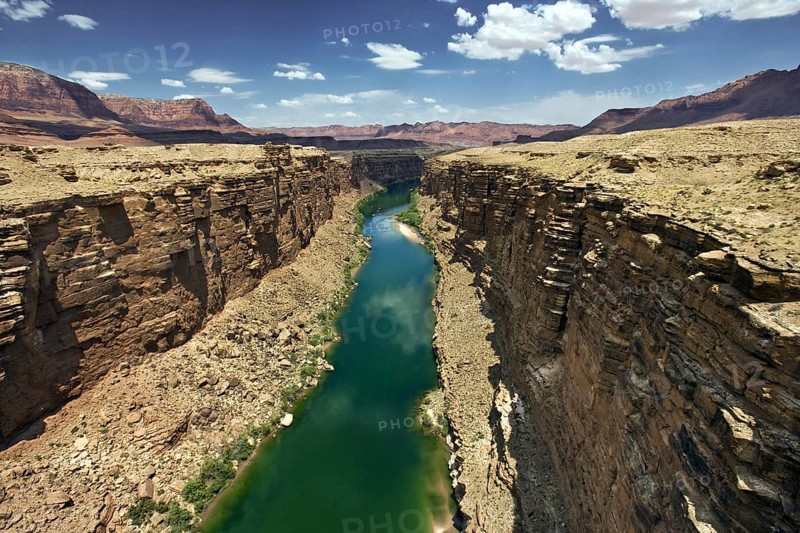 The Colorado River Flowing Through Marble Canyon