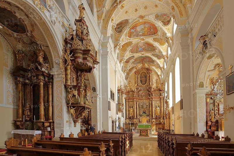 Interior view with pulpit