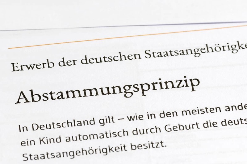 Application for acquisition of German citizenship