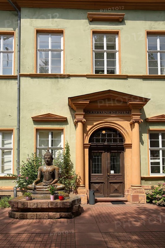 Ethnological museum with Buddha statue in Heidelberg