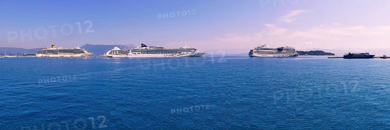 Four large cruise ships