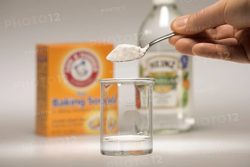 Baking Soda Reacting with Vinegar