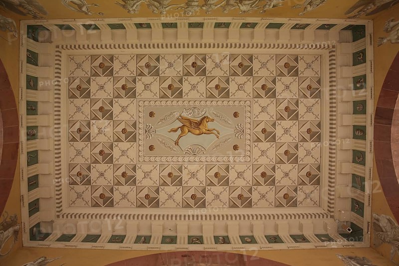 Ceiling painting with Pegasus