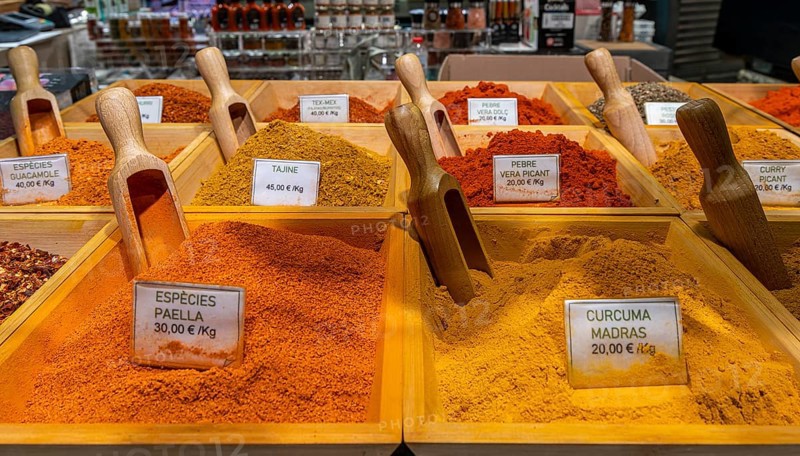 Market stall in the La Rambla market hall