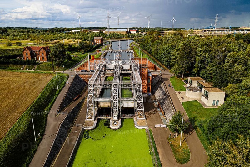 Aerial of Houdeng-Goegnies Lift No 1