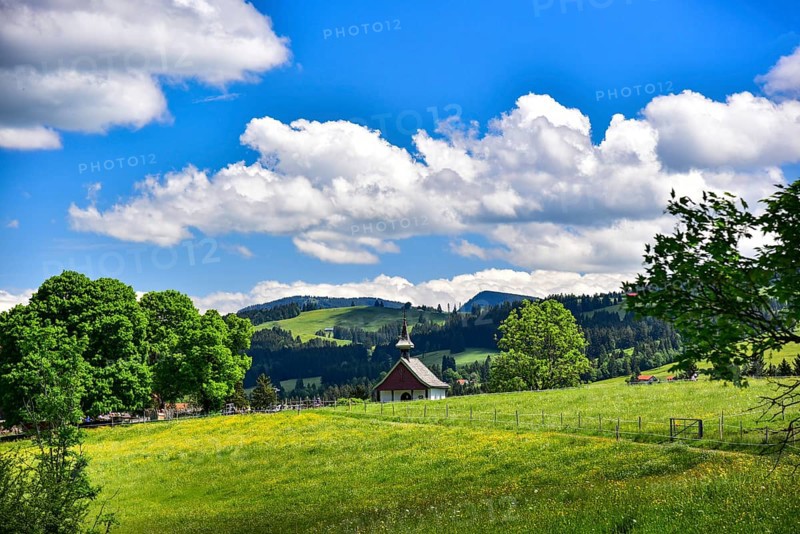 Chapel on the Koenigsalpe near Stiefenhofen in Allgaeu
