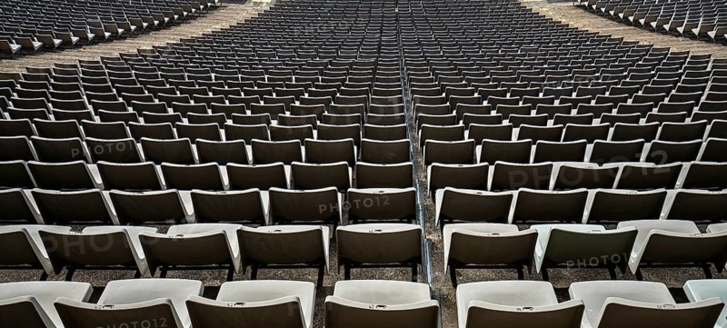 Seats in the former Olympic Stadium Estadi Olimpic Lluis Companys