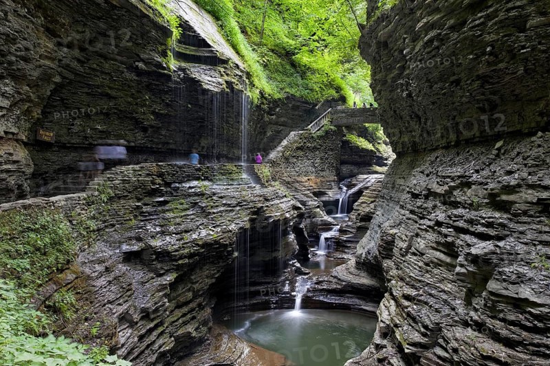 Watkins Glen State Park is located outside the village of Watkins Glen