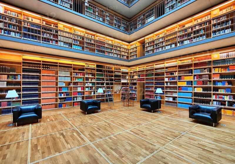 Interior view of the book cube