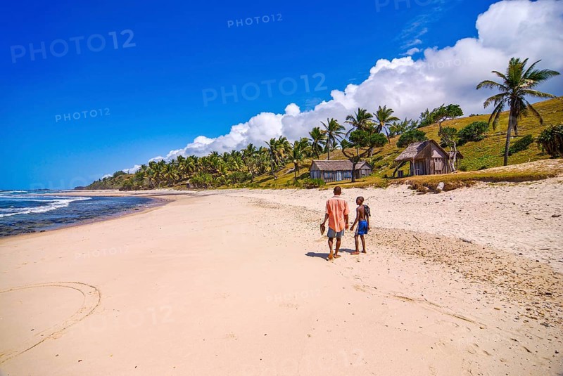 Northern beach Plage du Nord on the island Ile Sainte-Marie although Nosy Boraha
