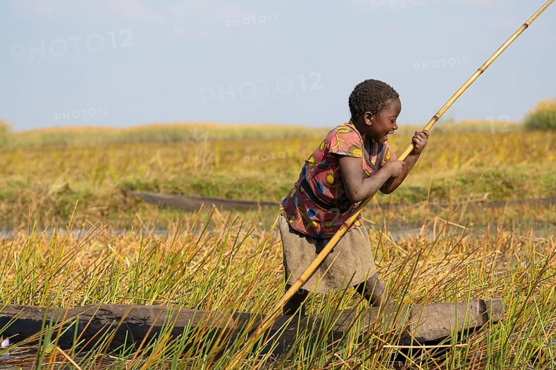 Girl on canoe
